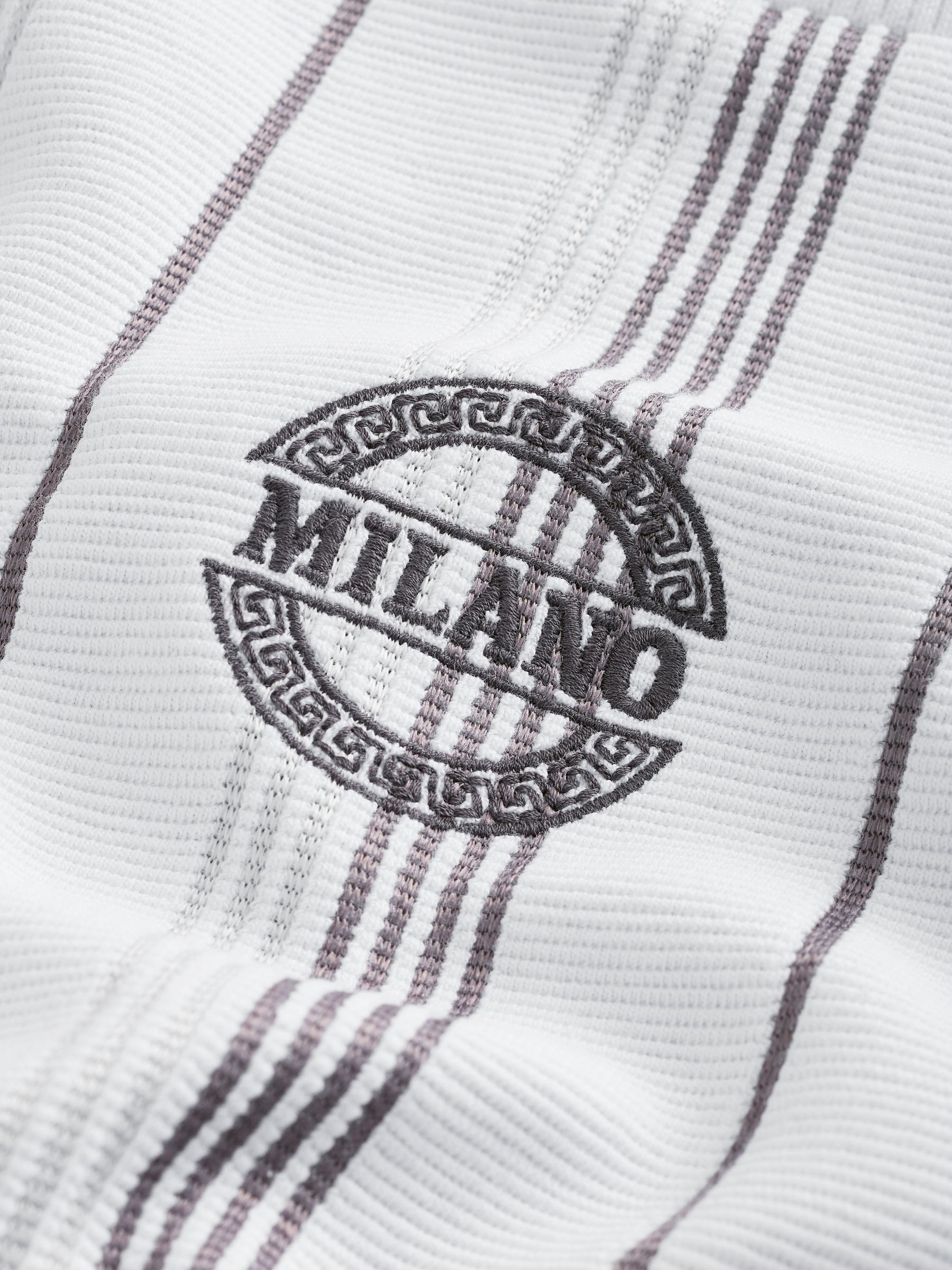 Buy White and Grey Smart Vertical Stripe T-Shirt from Next Romania