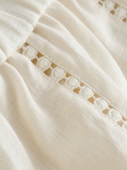 Weekend MaxMara White Gergo Linen Embroidered Midi Skirt - Image 4 of 5