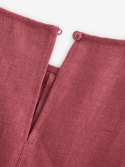 Weekend MaxMara Pink Esordio Linen Belted Midi Dress - Image 10 of 11