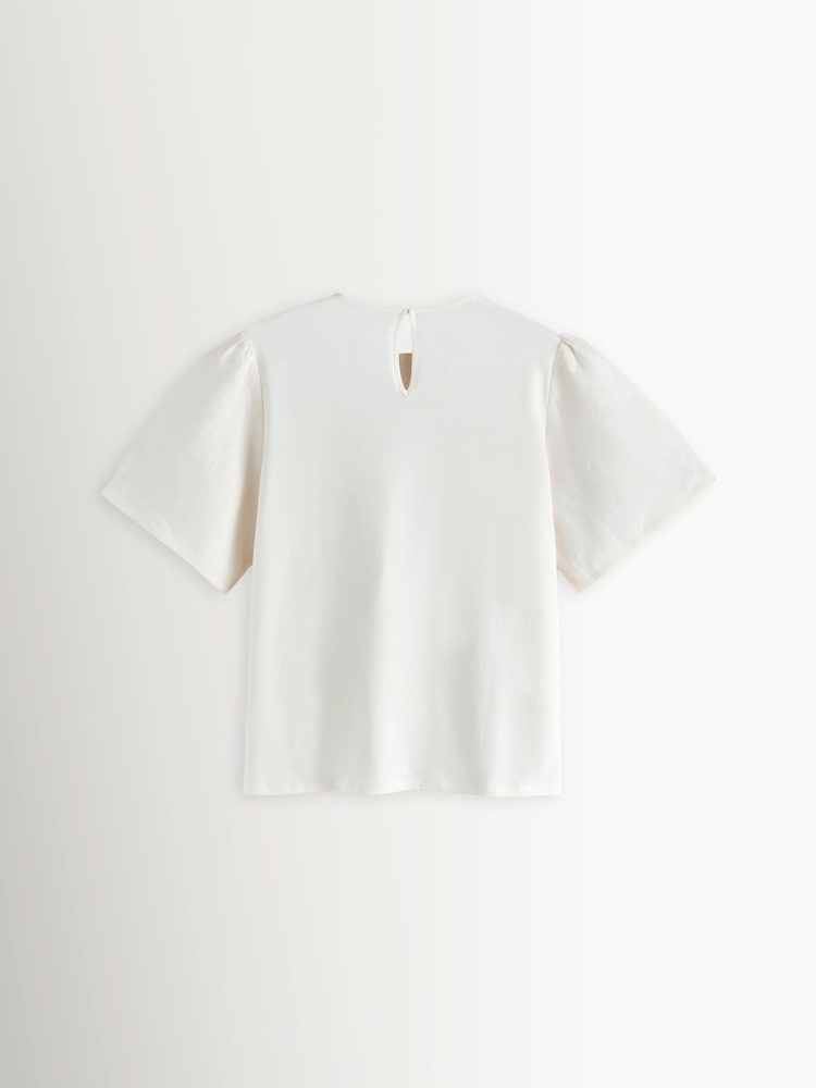 Weekend MaxMara White Bacino Linen Embroidered Blouse - Image 2 of 5