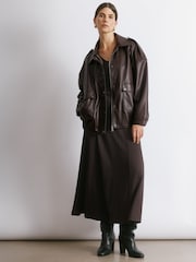 Albaray Godet Maxi Brown Dress - Image 4 of 5