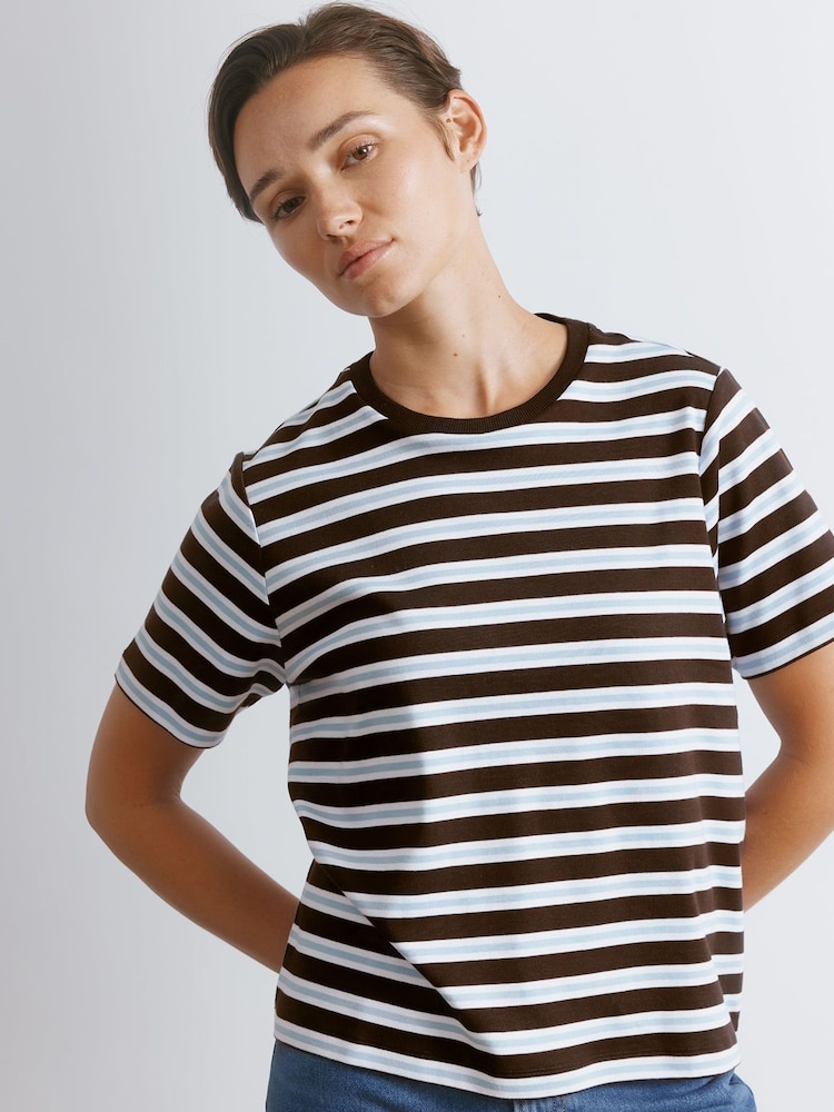 Albaray Stripe Brown T-Shirt - Image 1 of 4