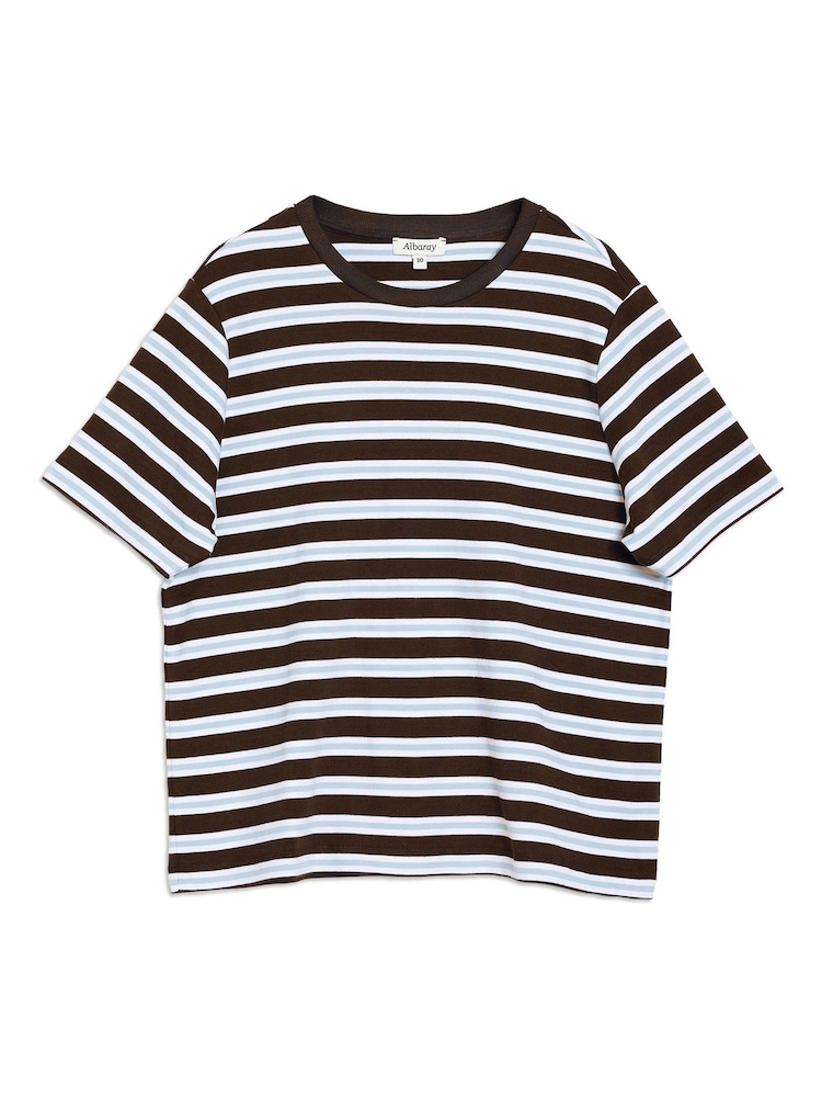 Albaray Stripe Brown T-Shirt - Image 4 of 4
