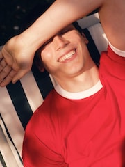 Rojo - Individual - Camiseta con ribetes de corte slim - Imagen 4 de 11