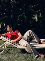 Rojo - Individual - Camiseta con ribetes de corte slim - Imagen 5 de 11