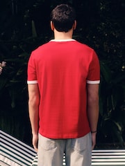 Rojo - Individual - Camiseta con ribetes de corte slim - Imagen 8 de 11