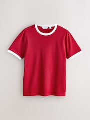 Rojo - Individual - Camiseta con ribetes de corte slim - Imagen 9 de 11
