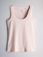 The Set 3 Pack Ribbed Scallop Trim Vests - Imaginea 4 din 6