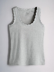 The Set 3 Pack Ribbed Scallop Trim Vests - Imaginea 6 din 6