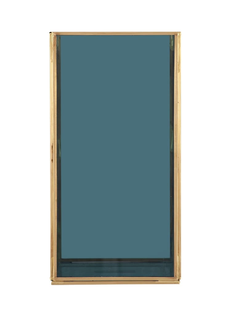 Pacific Lifestyle Brass Glass Panelled Square Candle Holder - Image 2 of 4