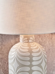 Pacific Grey/White Tania Pattern Ceramic Table - Image 2 of 5