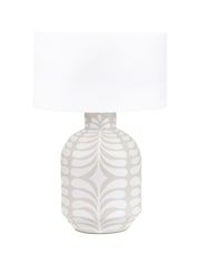 Pacific Grey/White Tania Pattern Ceramic Table - Image 4 of 5