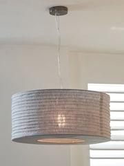 Pacific Grey Easy Fit Patpong 50cm Jute Ceiling Light - Image 1 of 6