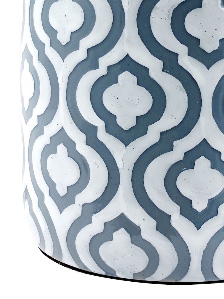 Pacific Grey Celia Pattern Ceramic Table - Image 5 of 5