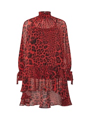 Star by Julien MacDonald Red Animal High Low Tunic - Image 5 of 5