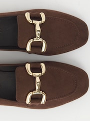 JD Williams Brown Extra Wide Fit Classic Loafer With Snaffle Trim - Image 4 of 4