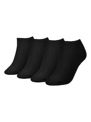 Tommy Hilfiger Black Trainer Socks 4-Pack - Image 1 of 2