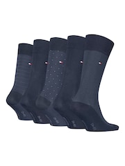 Tommy Hilfiger Blue Classic Socks 5 Pack Gift Box - Image 2 of 2