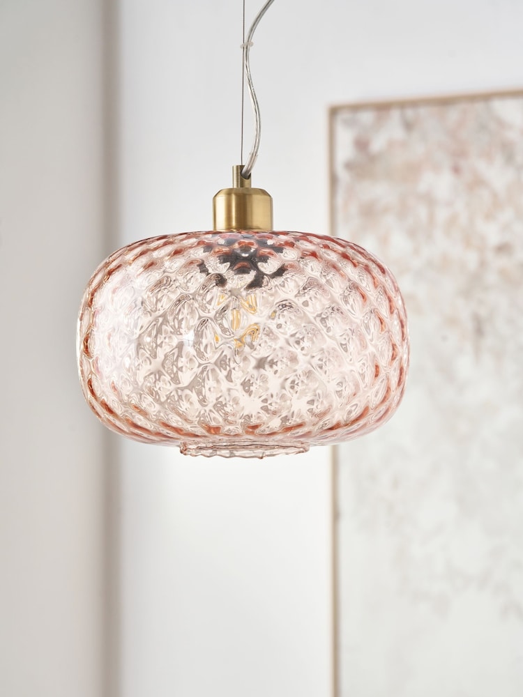 Pacific Pink Azores Rose Textured Glass Oval - Image 1 of 6 Pacific Pink Azores Rose Textured Glass Oval - Image 1 of 6