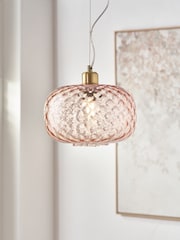 Pacific Pink Azores Rose Textured Glass Oval - Image 3 of 6