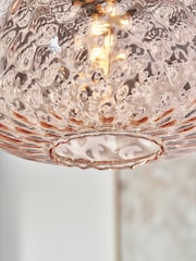 Pacific Pink Azores Rose Textured Glass Oval - Image 6 of 6