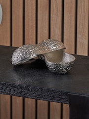 Pacific Silver Metal Peanut Lidded Trinket Box - Image 4 of 6