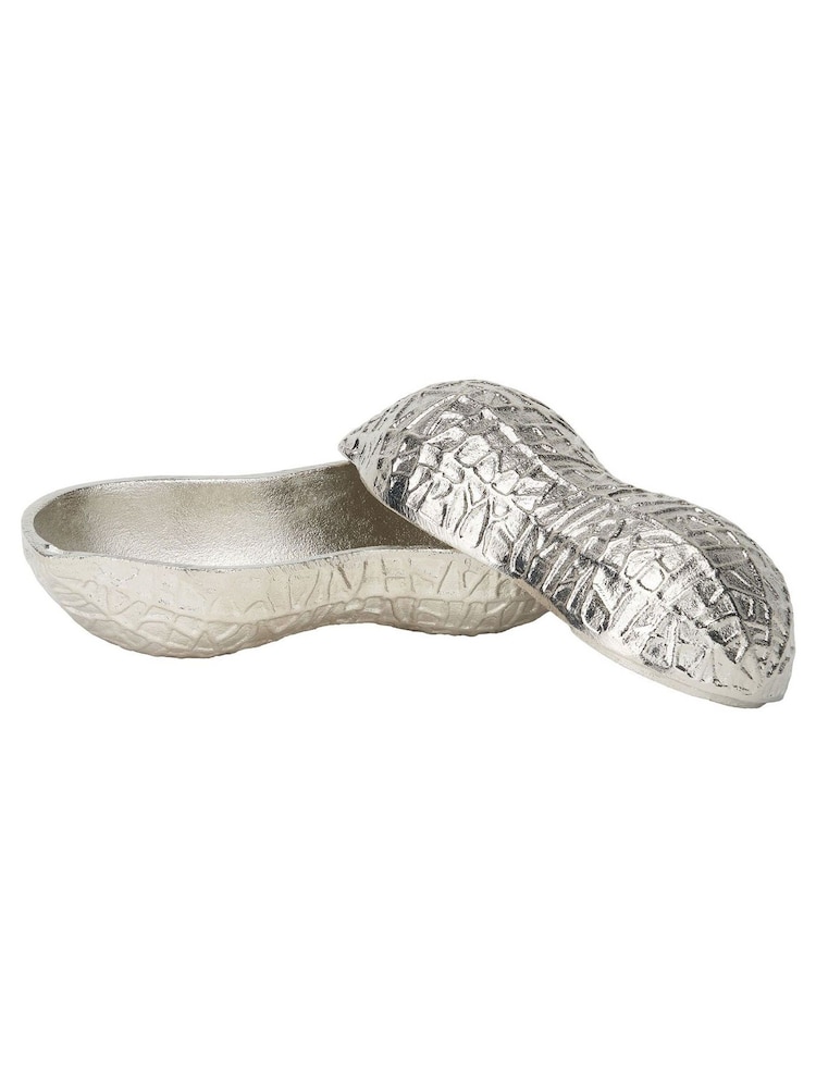 Pacific Silver Metal Peanut Lidded Trinket Box - Image 6 of 6