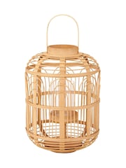 Pacific Natural Wood and Glass Candle Holder - Image 5 of 6