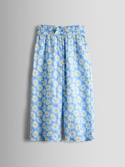 JoJo Maman Bébé Blue Gingham Strawberry Square Neck Top & Trouser Set - Image 4 of 7