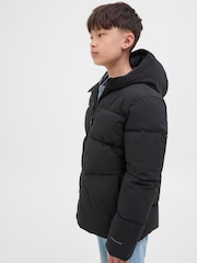 JACK & JONES JUNIOR Hooded Puffer Black Jacket - Image 3 of 6