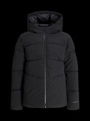 JACK & JONES JUNIOR Hooded Puffer Black Jacket - Image 6 of 6