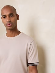 Stone N.Premium Smart Contrast Cuff Regular Fit T-Shirt - Image 4 of 7