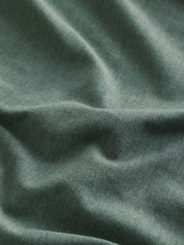 Green Marl Relaxed Fit Lightweight Garment Dyed T-Shirt - Image 7 of 7