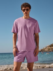 Pink Regular Fit Lightweight Garment Dyed T-Shirt - Image 2 of 7