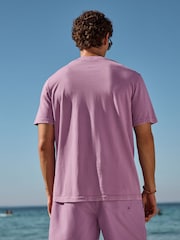 Pink Regular Fit Lightweight Garment Dyed T-Shirt - Image 3 of 7