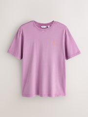 Pink Regular Fit Lightweight Garment Dyed T-Shirt - Image 5 of 7