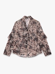 Mint Velvet Brown Feather Print Blouse - Image 7 of 8