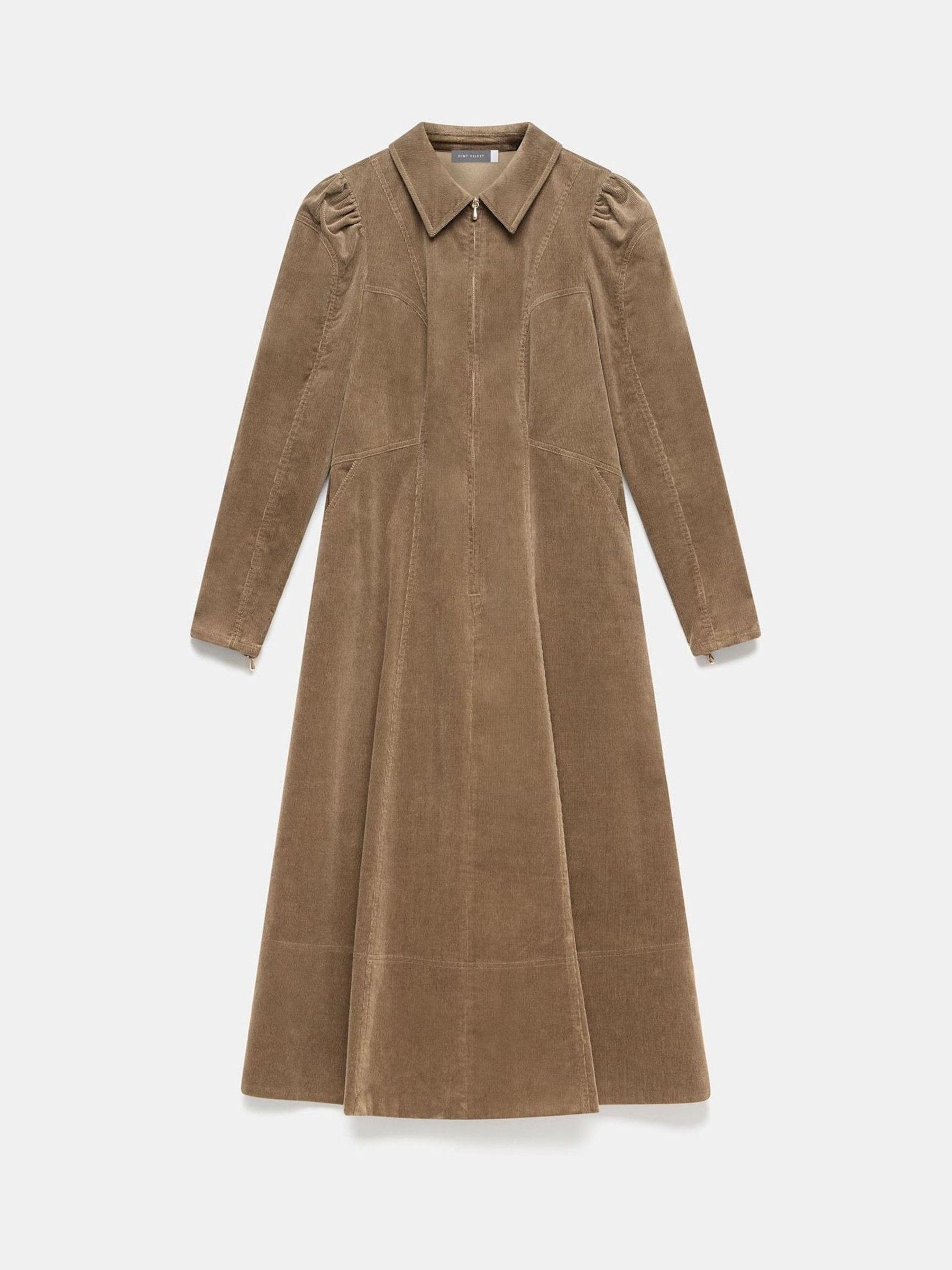 Buy Mint Velvet Brown Corduroy Midi Dress from Next Netherlands