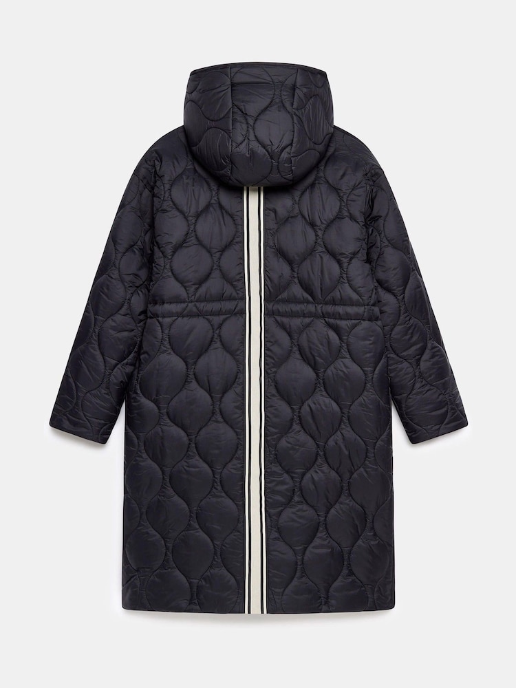 Mint Velvet Black Double Layer Quilted Coat - Image 8 of 8