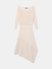 Mint Velvet Natural Batwing Asymmetric Midi Dress - Image 6 of 7