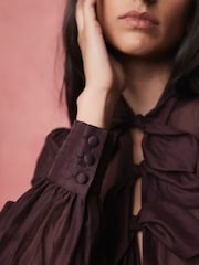 Mint Velvet Bow Detail Blouse - Slika 4 iz 8