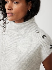 Mint Velvet Grey Sleeveless Wool Blend Top - Image 4 of 8