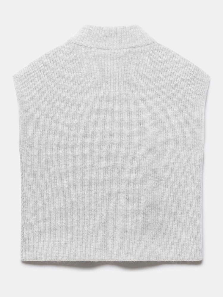 Mint Velvet Grey Sleeveless Wool Blend Top - Image 8 of 8
