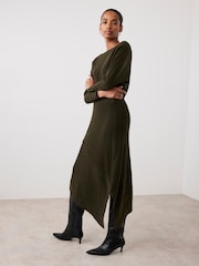 Mint Velvet Batwing Asymmetric Midi Dress - Bild 1 von 8