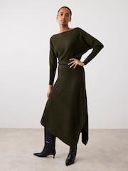 Mint Velvet Batwing Asymmetric Midi Dress - Bild 3 von 8