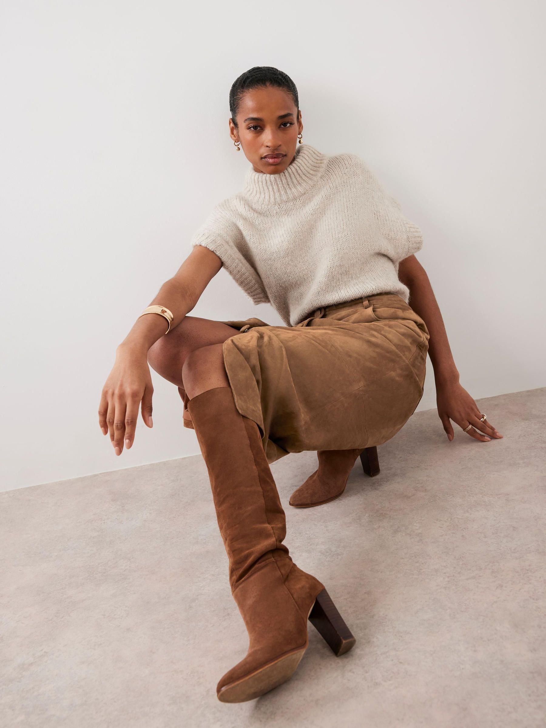Buy Mint Velvet Natural Wool Blend Knitted Top from the Next UK