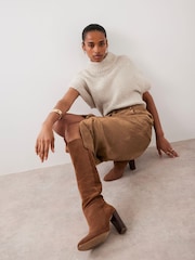 Mint Velvet Natural Wool Blend Sleeveless Knit Top - Image 3 of 8