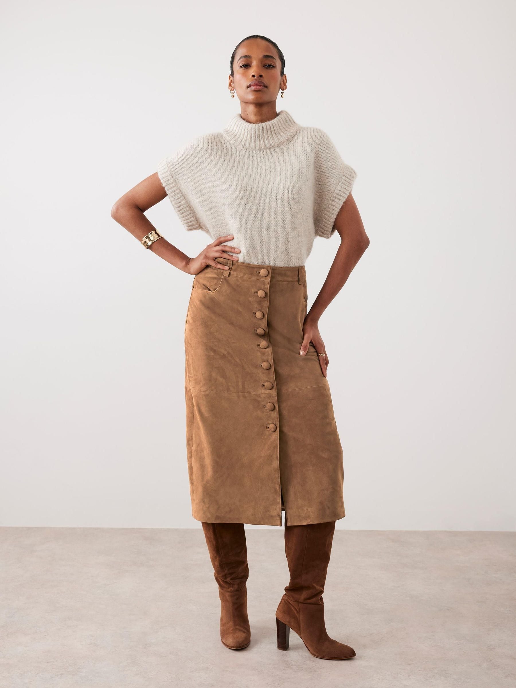 Buy Mint Velvet Natural Wool Blend Knitted Top from the Next UK