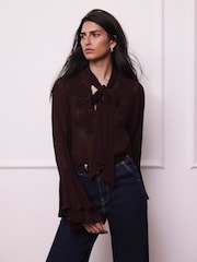 Mint Velvet Red Floral Detail Blouse - Image 6 of 8