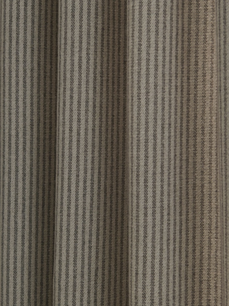 Grey Brushed Stripe Pencil Pleat Lined Curtains - Image 5 of 5
